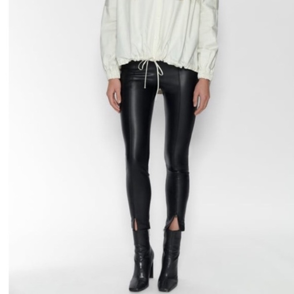 Zara Faux Leather Leggings - Picture 3 of 7